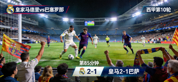 皇家马德里对阵巴塞罗那西甲国家德比直播画面
