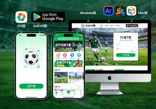 玩球直播官网APP手机端和电脑端多平台下载展示界面
